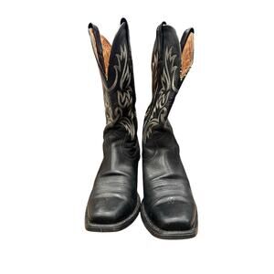 ARIAT Black Deertan Cowboy Western Boots Style 10002296 (35705) Mens Size 8.5M